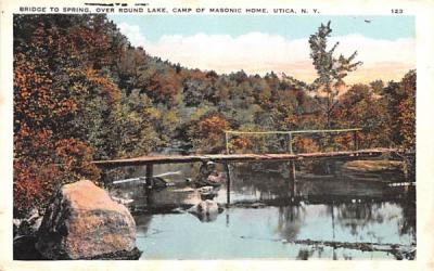 Bridge to Spring Utica, New York Postcard
