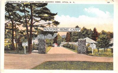 Entrance to Round Lake Utica, New York Postcard