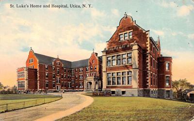 St Luke's Home & Hospital Utica, New York Postcard