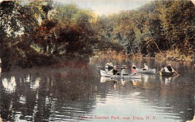 Lake at Summit Park  Utica, New York Postcard