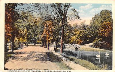 Beautiful Driveway Utica, New York Postcard