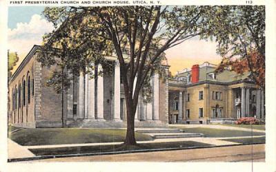 First Presbyterian Church Utica, New York Postcard