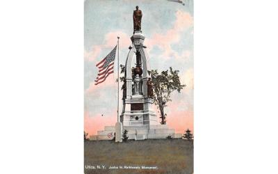 Justus H Rathbone's Monument Utica, New York Postcard