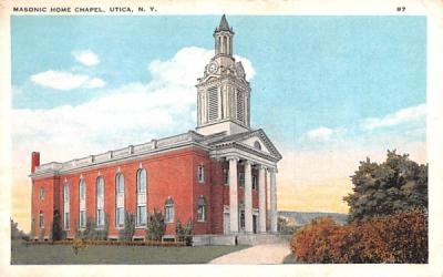 Masonic Home Chapel Utica, New York Postcard