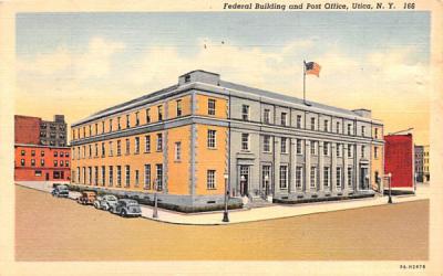 Federal Building & Post Office Utica, New York Postcard