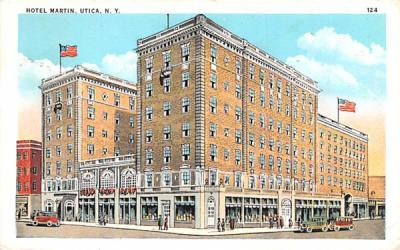 Hotel Martin Utica, New York Postcard