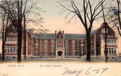 St Lukes' Hospital Utica, New York Postcard