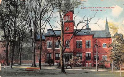 Old Utica Free Academy New York Postcard