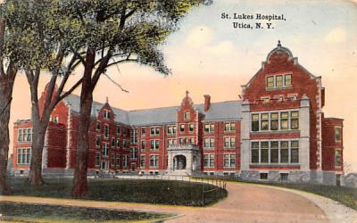 St Luke's Hospital Utica, New York Postcard