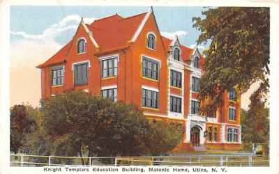 Knight Templars Education Building Utica, New York Postcard