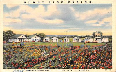 Sunny Side Cabins Utica, New York Postcard