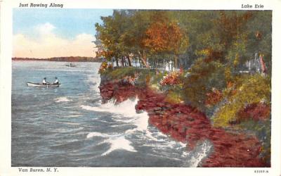 Just Rowing Along Van Buren, New York Postcard