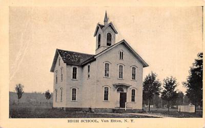 High School Van Etten, New York Postcard