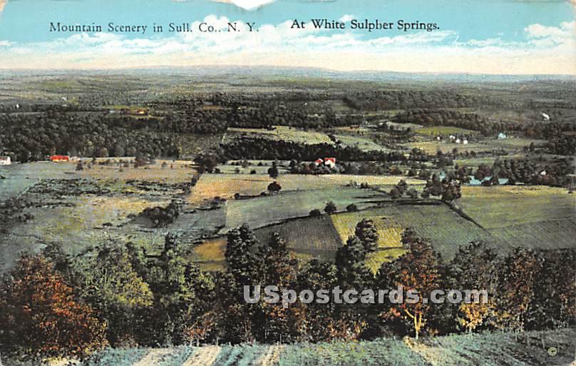 Mountain Scenery - White Sulphur Springs, New York NY Postcard