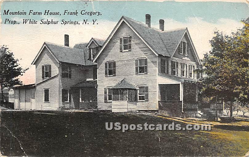 Mountain Farm House - White Sulphur Springs, New York NY Postcard