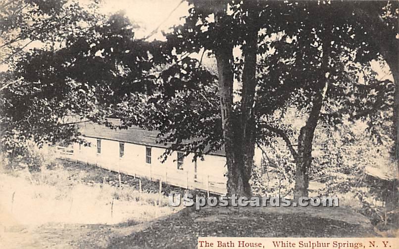 The Bath House - White Sulphur Springs, New York NY Postcard