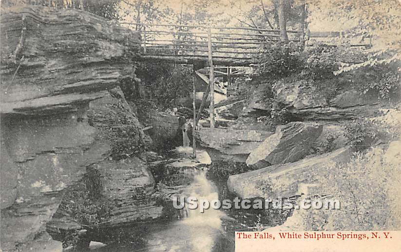 The Falls - White Sulphur Springs, New York NY Postcard