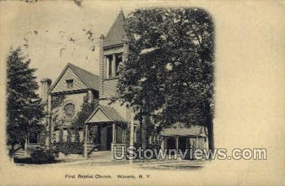 First Baptist Church - Waverly, New York NY Postcard
