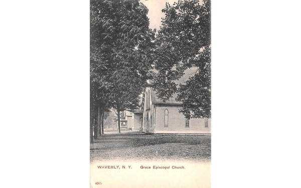 Grace Episcopal Church Waverly, New York Postcard