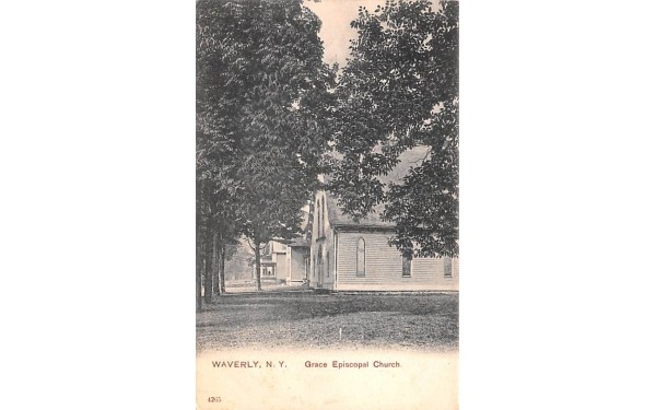 Grace Episcopal Church Waverly, New York Postcard