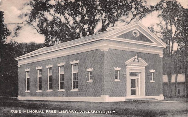 Paine Memorial Free Library Willsboro, New York Postcard