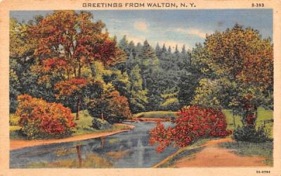Greetings from Walton, New York Postcard