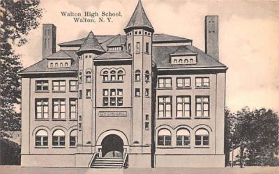 Walton High School New York Postcard
