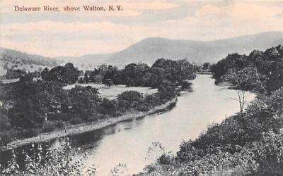 Delaware River Walton, New York Postcard