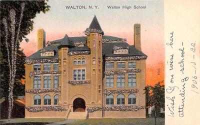 Walton High School New York Postcard