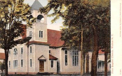 First Baptist Church Walton, New York Postcard