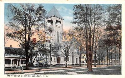 Methodist Church Walton, New York Postcard