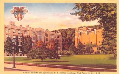 Cadets' Barracks & Gymnasium West Point, New York Postcard