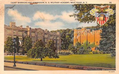 Cadets' Barracks & Gymnasium West Point, New York Postcard