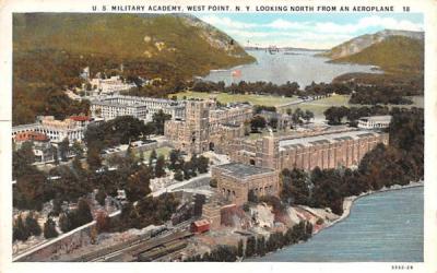 Looking North from Aeroplane West Point, New York Postcard