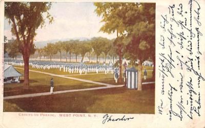 Cadets on Parade West Point, New York Postcard
