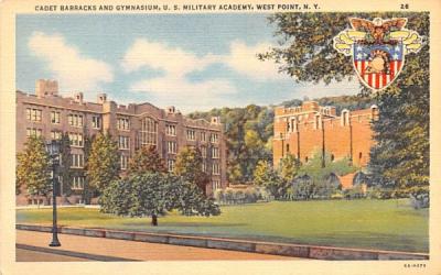 Cadet Barracks & Gymnasium West Point, New York Postcard