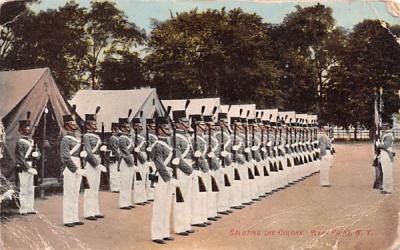 Saluting the Colors West Point, New York Postcard
