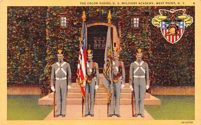 Color Guard West Point, New York Postcard