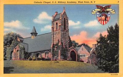 Catholic Chapel West Point, New York Postcard