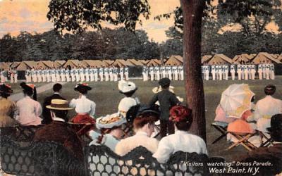 Visitors Watching West Point, New York Postcard