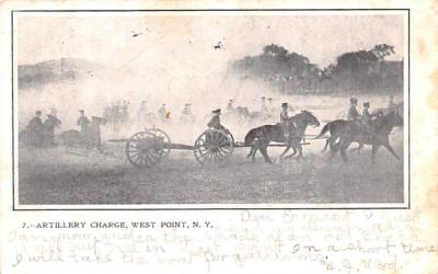 Artillery Charge West Point, New York Postcard