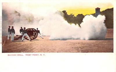 Battery Drill West Point, New York Postcard