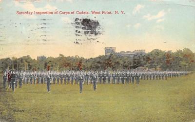 Saturday Inspection of Corps of Cadets West Point, New York Postcard
