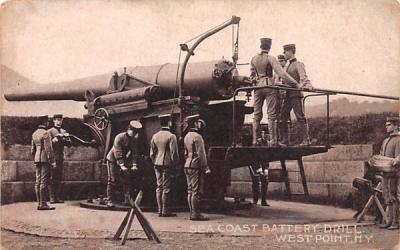 Sea Coast Battery Drill West Point, New York Postcard