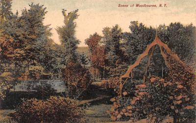 Garden Scene Woodbourne, New York Postcard