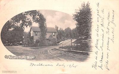 Parting of the Ways Woodbourne, New York Postcard