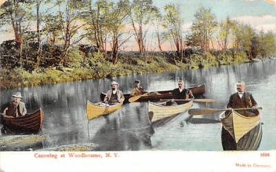 Canoeing Woodbourne, New York Postcard