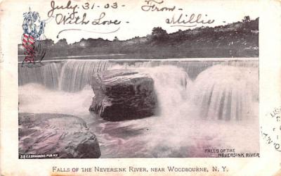 Falls of Neversink River Woodbourne, New York Postcard