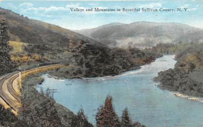 Valleys & Mountains White Lake, New York Postcard