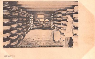 Swiss Cheese Industry White Lake, New York Postcard